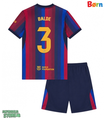 Barcelona Alejandro Balde #3 Replika Babytøj Hjemmebanesæt Børn 2026-27 Kortærmet (+ Korte bukser)